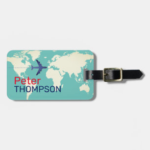 Etiqueta De Bagagem viagem claro personalizar-e-elegante da cerceta