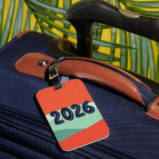 Etiqueta De Bagagem Viagem de ano novo pelo mundo