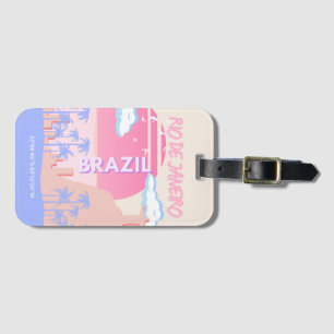 Etiqueta De Bagagem Viagem de Arte do Brasil no Rio de Janeiro
