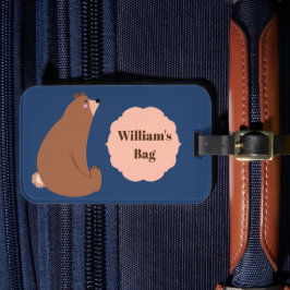 Etiqueta De Bagagem Viagem de Marinho de Urso Bobo