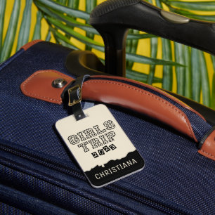 Etiqueta De Bagagem Viagem de Meninas 2023 Fim de Semana de Férias