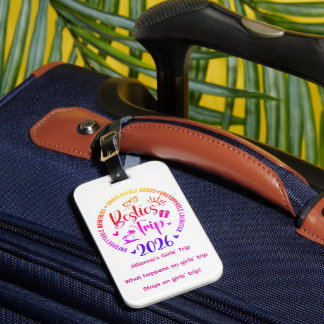Etiqueta de Bagagem Viagem de Meninas! personalizá