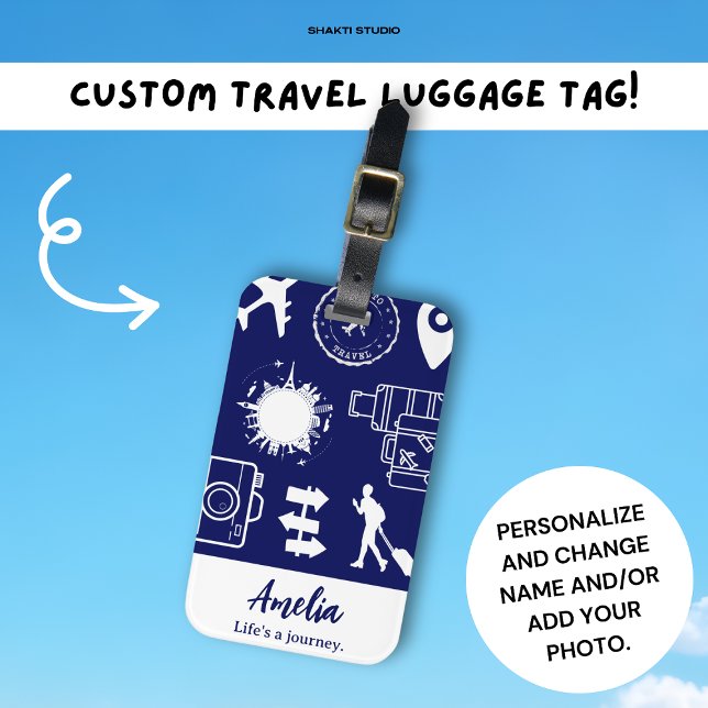 Etiqueta De Bagagem Viagem de Viajantes - Oferta Personalizada de Boa  (Criador carregado)