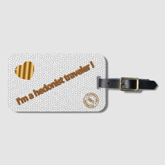 Etiqueta De Bagagem Viagem de vidro branco moderno (Frente Horizontal)