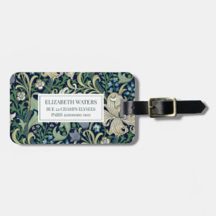 ETIQUETA DE BAGAGEM VIAGEM LUGAGEM TAG : WILLIAM MORRIS : FLORAL