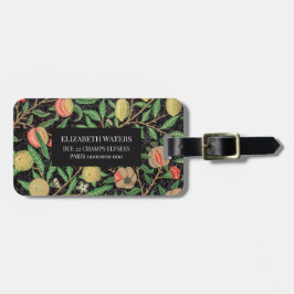 ETIQUETA DE BAGAGEM VIAGEM LUGAGEM TAG : WILLIAM MORRIS : POMEGRANATOS