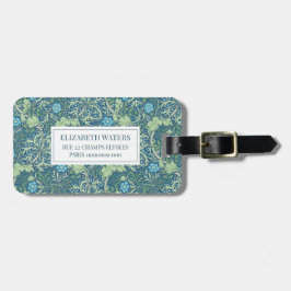 ETIQUETA DE BAGAGEM VIAGEM LUGAGEM: WILLIAM MORRIS: SEMENTE MARÍTIMA