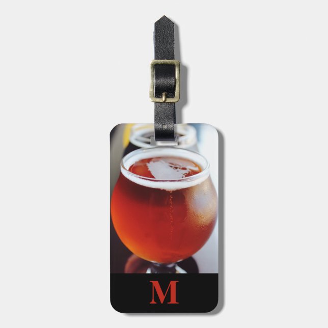 Etiqueta De Bagagem Viagem Monograma - Várias Cervejas (Frente Vertical)