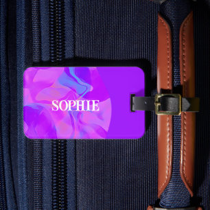 Etiqueta De Bagagem Viagem Na moda rosa rosa personalizado