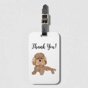 Etiqueta De Bagagem Viagem Personalizada de Cachorro Poodle