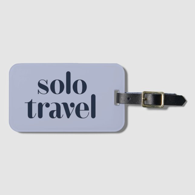 Etiqueta De Bagagem Viagem Solo (Frente Horizontal)