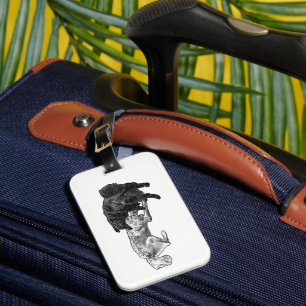 Etiqueta De Bagagem Viagens Divertidas, Cena Pontilhada