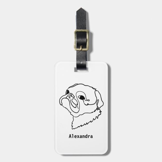 Etiqueta De Bagagem Viagens Pawsitivas (Frente Vertical)