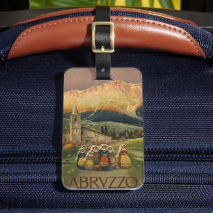 Etiqueta De Bagagem Viagens vintage Para Abruzzo, Itália.