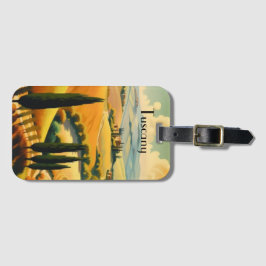 Etiqueta De Bagagem Viagens vintage Poster da Toscana-