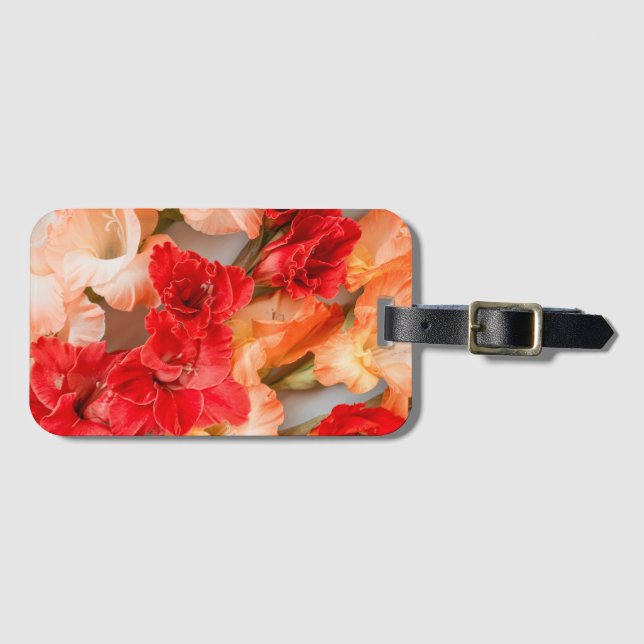 Etiqueta De Bagagem Vibrant Gladiolus flowers (Frente Horizontal)