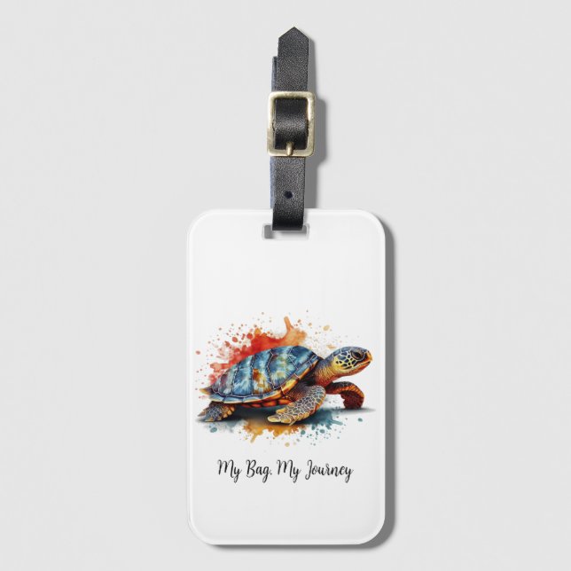 Etiqueta De Bagagem Vibrant Voyager, custom (Frente Vertical)