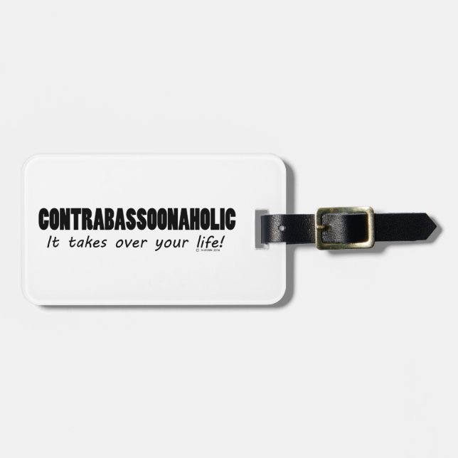 Etiqueta De Bagagem Vida Contrabassonatológica (Frente Horizontal)