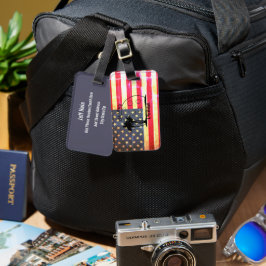 Etiqueta De Bagagem Vida Liberdade e Sacola de Bandeira de Pickleball