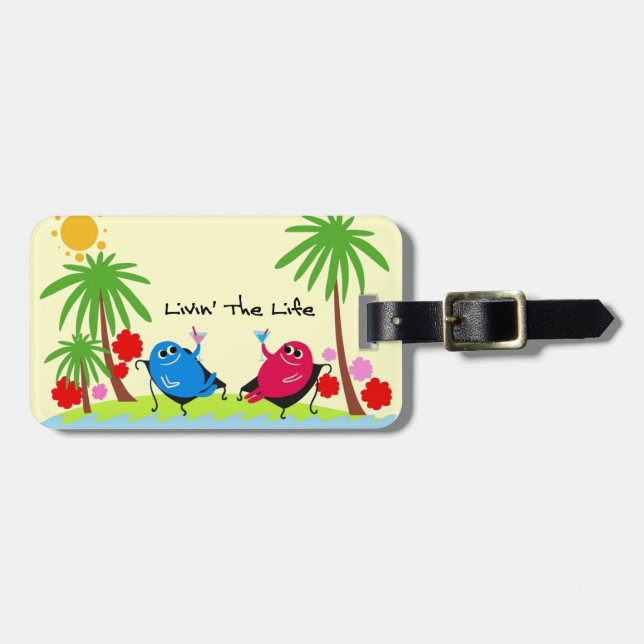 Etiqueta De Bagagem Vida na praia (Frente Horizontal)