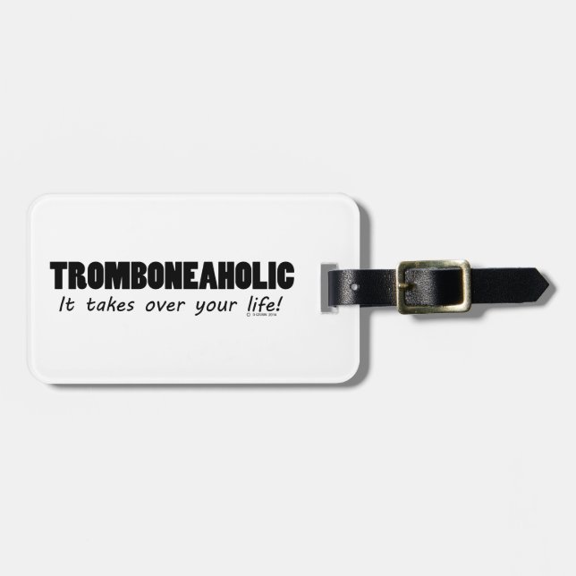 Etiqueta De Bagagem Vida Trombonaholística (Frente Horizontal)
