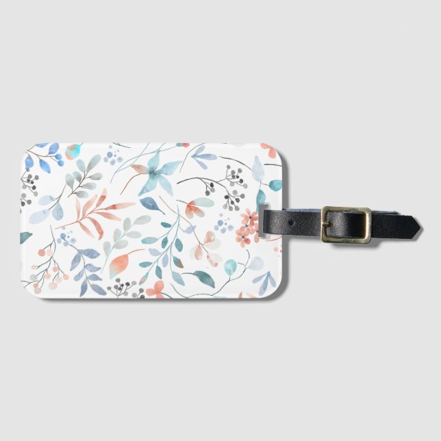 Etiqueta De Bagagem Vidraça Floral (Frente Horizontal)