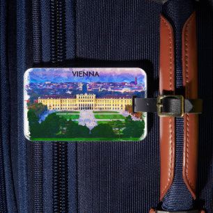 Etiqueta De Bagagem Viena Áustria Vista histórica da cidade