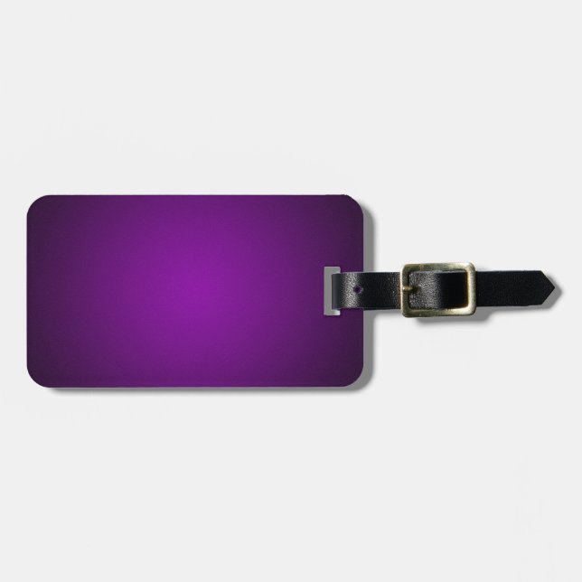Etiqueta De Bagagem Vigneta Preto-Roxo Granulado (Frente Horizontal)