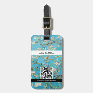 Etiqueta De Bagagem Vincent van Gogh - Flor de Amendoeira - Código QR