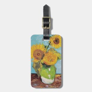 Etiqueta De Bagagem Vincent Van Gogh - Três Girassóis num Vaso