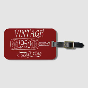 Etiqueta De Bagagem Vintage 1950 Um Grande Ano