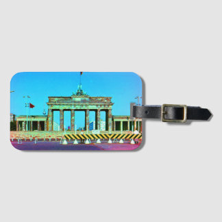 Etiqueta De Bagagem Vintage Alemanha Berlin Brandenburg Gate