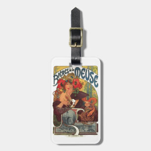 Etiqueta De Bagagem Vintage Art Nouveau Alphonse Mucha Bagagens