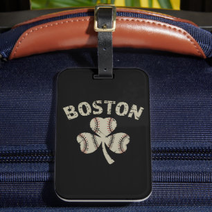Etiqueta De Bagagem Vintage Boston Dia de São Patrício irlandês Shamro