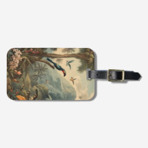 Vintage botânica de tucanos e flores