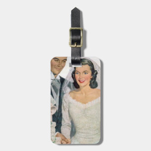 Etiqueta De Bagagem Vintage Bride e Groom