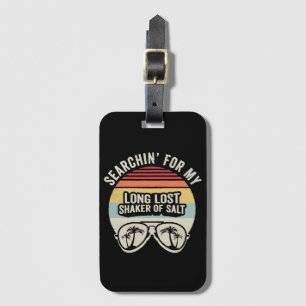Etiqueta De Bagagem Vintage Buscando Meu Longo Agitador De Sal Perdido