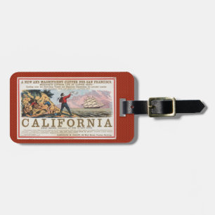 Etiqueta De Bagagem Vintage California Bound Clipper Ship