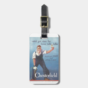 Etiqueta De Bagagem Vintage Chesterfield Cigarettes Anúncio