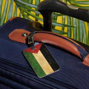 Etiqueta De Bagagem Vintage da Sinalizador Palestiniana