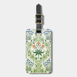 Etiqueta De Bagagem Vintage Fine Floral Patterno William Morris