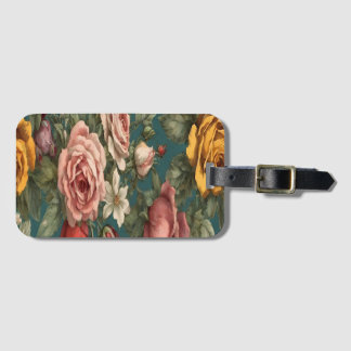 Etiqueta De Bagagem Vintage floral