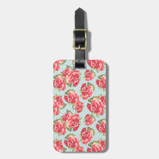 Etiqueta De Bagagem Vintage floral dos rosas do chique do Tag da