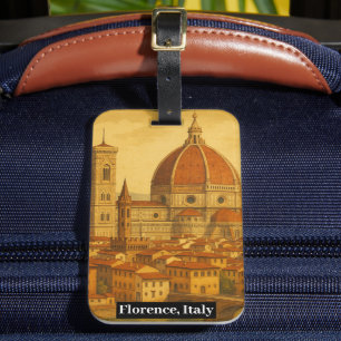 Etiqueta De Bagagem Vintage Florence Italy Duomo Viagem