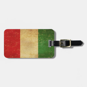 Etiqueta de Bagagem Vintage Grunge da Bandeira Ita