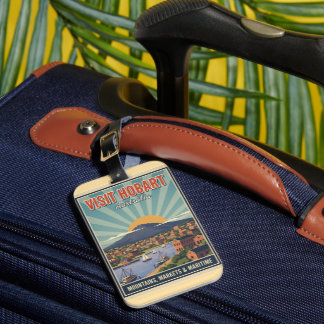 Etiqueta De Bagagem Vintage Hobart Tasmania - Mountains & Maritime