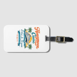 Etiqueta De Bagagem Vintage Honeymoon Cruise Personalized 
