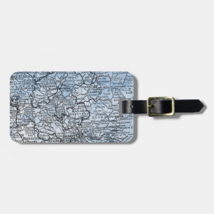 Etiqueta De Bagagem Vintage London - Viagem do mapa da região da Ingl