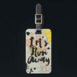 Etiqueta De Bagagem Vintage map corre legal e fuge da tipografia do vi<br><div class="desc">Vintage map corre legal e fuge da tipografia do viagem</div>