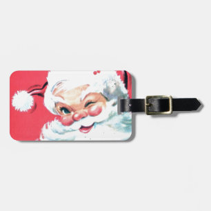 Etiqueta De Bagagem Vintage Papai Noel